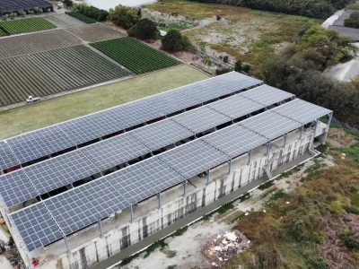 鑫聯綠能科技有限公司-高雄太陽能屋頂安裝,防水隔熱工程,房屋興建修繕-彰化淳淨污水處理廠-棚架型-1